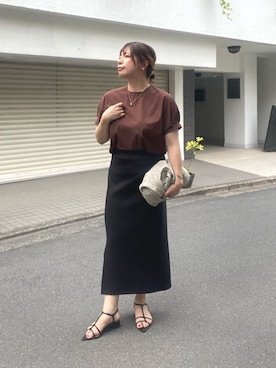「cache cache（カシュ カシュ）のアイテム」を使った、Yukaさん（レディース・162cm）の夏コーディネート