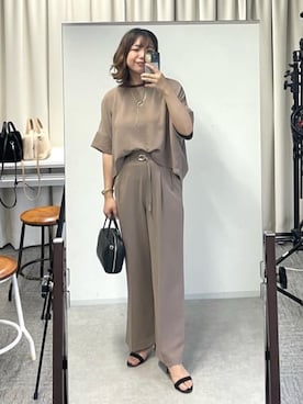 「cache cache（カシュ カシュ）のアイテム」を使った、Yukaさん（レディース・162cm）の夏コーディネート