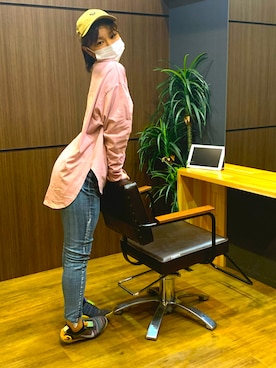 「ROXY（ロキシー）のアイテム（キャップ）」を使った、furxpuxmさん（メンズ・158cm）の秋コーディネート