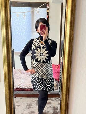 「Desigual（デシグアル）のアイテム（ワンピース/ドレス）」を使った、kinakuroさん（レディース・168cm）の冬コーディネート