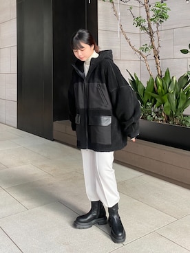 スタイリスト小山田早織さんコラボ】ジャージストレートパンツを使った