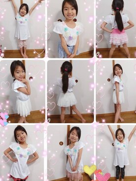 「MIKI HOUSE（ミキハウス）のアイテム（パンツ）」を使った、ぱ～んさん（キッズ・120cm）の秋コーディネート