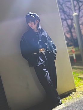 「アイテム（ムートンコート）」を使った、ひなさん（メンズ・168cm）の秋コーディネート