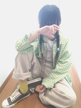 「rps（アールピーエス）のアイテム（オールインワン・サロペット）」を使った、せのさん（レディース・149cm）の春コーディネート