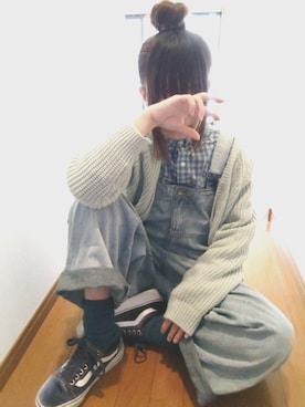 「tiptop（ティップトップ）のアイテム（オールインワン・サロペット）」を使った、せのさん（レディース・149cm）の冬コーディネート