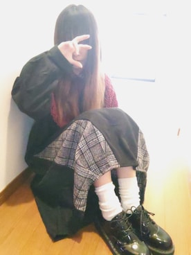 「ワークブーツ」｜せのさん（レディース・149cm）の冬コーディネート