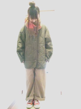 「w closet（ダブルクローゼット）のアイテム（その他アウター）」を使った、せのさん（レディース・149cm）の冬コーディネート