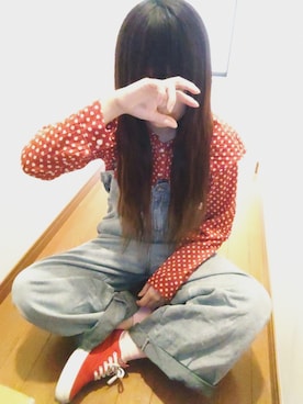 「tiptop（ティップトップ）のアイテム（オールインワン・サロペット）」を使った、せのさん（レディース・149cm）の秋コーディネート