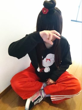 「WC（ダブル シー）のアイテム（スウェット）」を使った、せのさん（レディース・149cm）の冬コーディネート