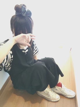 「rps（アールピーエス）のアイテム（オールインワン・サロペット）」を使った、せのさん（レディース・149cm）の夏コーディネート