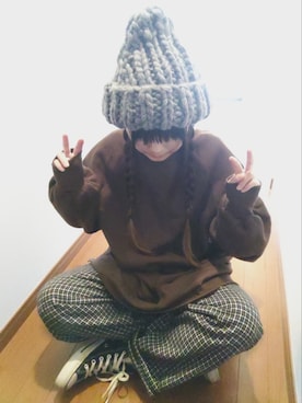 「rps（アールピーエス）のアイテム（パンツ）」を使った、せのさん（レディース・149cm）の冬コーディネート
