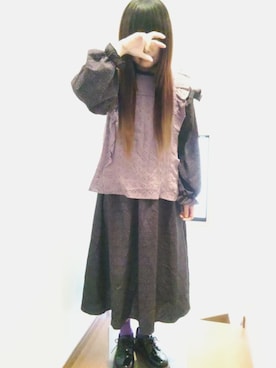 「FUN（ファン）のアイテム（ワンピース/ドレス）」を使った、せのさん（レディース・149cm）の秋コーディネート