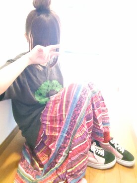 「SNOOPY（スヌーピー）のアイテム（トップス）」を使った、せのさん（レディース・149cm）の秋コーディネート