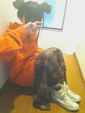 「秋のコーデ」｜「UNIQLO（ユニクロ）のアイテム（パーカー）」を使った、せのさん（レディース・149cm）の冬コーディネート