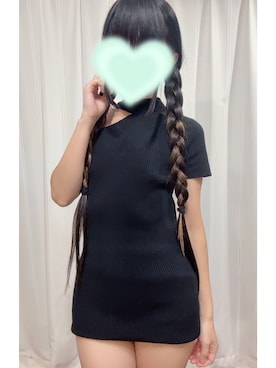 「EMODA（エモダ）のアイテム（ワンピース、ブラック系）」を使った、せのさん（レディース・148cm）の秋コーディネート