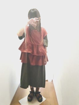 「mumu（ムム）のアイテム」を使った、せのさん（レディース・149cm）の夏コーディネート