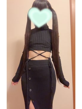 「RESEXXY（リゼクシー）のアイテム（ワンピース、ブラック系）」を使った、せのさん（レディース・148cm）の秋コーディネート