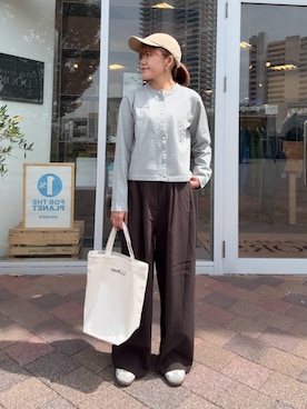 「URBAN RESEARCH DOORS（アーバンリサーチドアーズ）のGYMPHLEX　6PANEL CAP（キャップ）」を使った、moeさん（レディース・159cm）の秋コーディネート