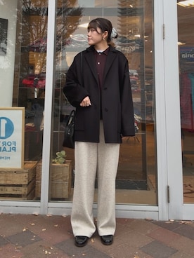 「HARUTA（ハルタ）の『別注』HARUTA×DOORS　キルトローファー（ローファー）」を使った、moeさん（骨格ウェーブ・レディース・159cm）の秋コーディネート