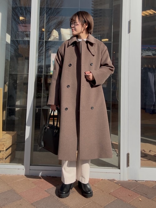 セール】ウールロングコート｜冬服/暖かい/ピリング防止/通勤服