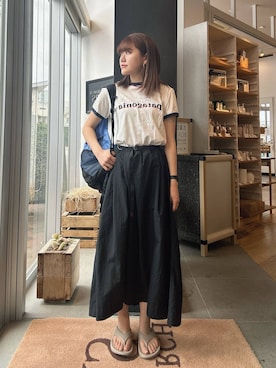 「Gramicci（グラミチ）のアイテム」を使った、moeさん（レディース・159cm）の春コーディネート