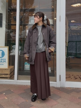 「アイテム（レインシューズ）」を使った、moeさん（レディース・159cm）の秋コーディネート