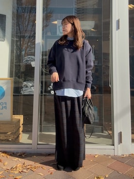 「doors」｜「アイテム（スリッポン）」を使った、moeさん（レディース・159cm）の冬コーディネート