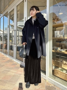 「doors」｜「アイテム（ピーコート）」を使った、moeさん（レディース・159cm）の冬コーディネート