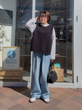 moeさん（レディース・159cm）の冬コーディネート