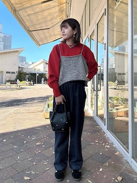 かぐれ　カラーネップアルパカニットキャミソール かぐれ キャミソール カラーネップアルパカニットキャミソール