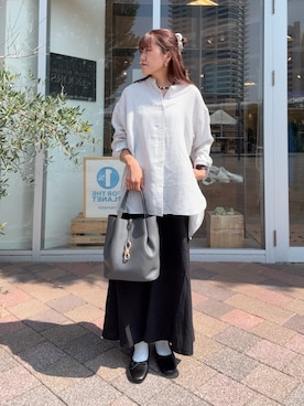 「アイテム（バレエシューズ）」を使った、moeさん（レディース・159cm）の秋コーディネート