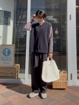 moeさん（レディース・159cm）の冬コーディネート