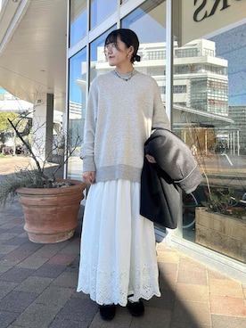 「doors」｜「アイテム（ピーコート）」を使った、moeさん（レディース・159cm）の冬コーディネート