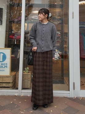 「HARUTA（ハルタ）の『別注』HARUTA×DOORS　キルトローファー（ローファー）」を使った、moeさん（骨格ウェーブ・レディース・159cm）の秋コーディネート