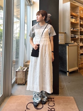 「初夏のお出掛けコーデ」｜「アイテム（バレエシューズ）」を使った、moeさん（レディース・159cm）の春コーディネート