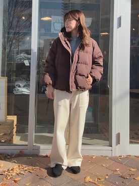 「doors」｜「アイテム（スリッポン）」を使った、moeさん（レディース・159cm）の冬コーディネート