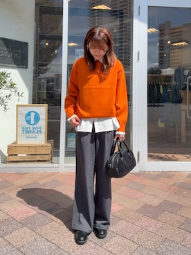 「完声ボトムス」｜moeさん（レディース・159cm）の秋コーディネート