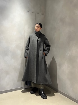 「UN3D.（アンスリード）のアイテム（その他アウター）」を使った、KUMIさん（レディース・168cm）の冬コーディネート