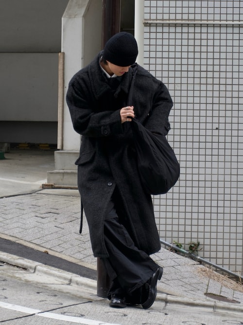 Wool Blend Shaggy Over Coat / ウールブレンドシャギーオーバーコート