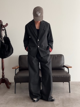 「アイテム（キャップ）」を使った、Harutoさん（メンズ・178cm・20代）の冬コーディネート