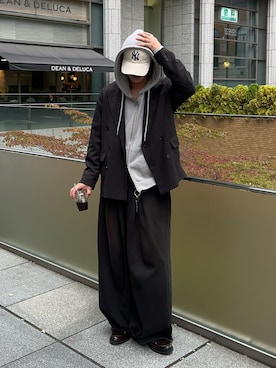 「ゆるコーデ」｜「アイテム（テーラードジャケット、その他）」を使った、Harutoさん（メンズ・178cm）の秋コーディネート