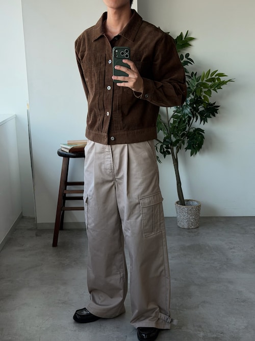 「sedacle(セダクル)のVintage Corduroy Trucker Jacket/ヴィンテージ コーデュロイ トラッカージャケット(デニムジャケット)」を使った、Harutoさん(メンズ・178cm)の秋コーディネート