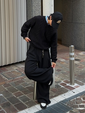 「アイテム（キャップ）」を使った、Harutoさん（メンズ・178cm・20代）の冬コーディネート