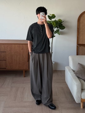 「アイテム（トップス）」を使った、Harutoさん（メンズ・178cm）の春コーディネート