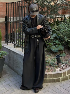 「アイテム（帽子）」を使った、Harutoさん（メンズ・178cm）の冬コーディネート