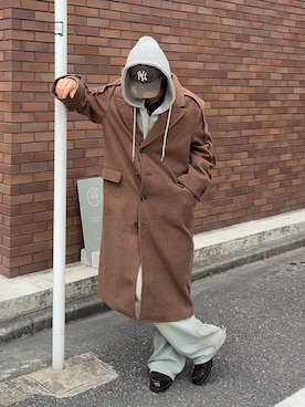 「アイテム（チェスターコート）」を使った、Harutoさん（メンズ・178cm・20代）の秋コーディネート