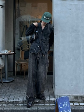 「elldu（エルドゥ）のアイテム」を使った、Harutoさん（メンズ・178cm）の冬コーディネート