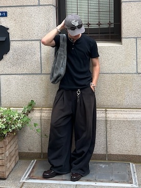 「アイテム（スウェットパンツ）」を使った、Harutoさん（メンズ・178cm）の秋コーディネート