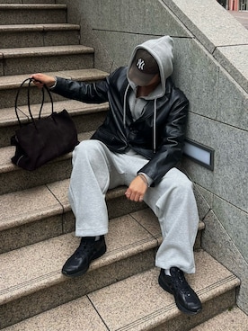 「冬の注目アウター」｜Harutoさん（メンズ・178cm）の秋コーディネート