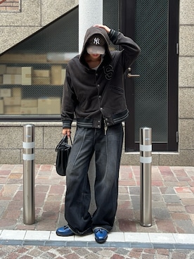 「アイテム（スタジャン）」を使った、Harutoさん（メンズ・178cm）の秋コーディネート